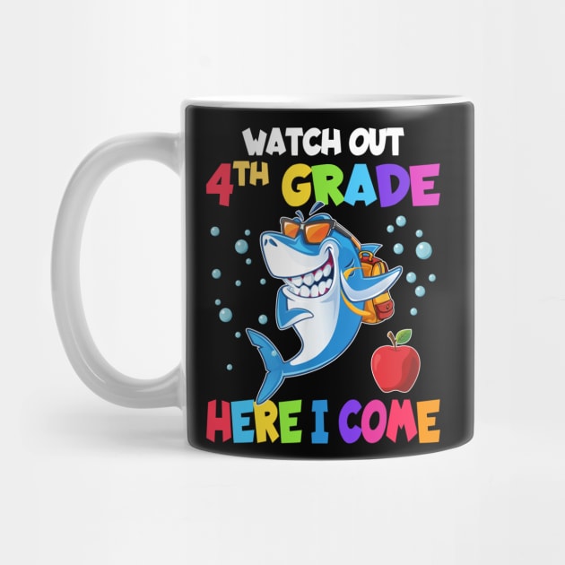 Watch Out 4th Grade Here I Come Dabbing Shark- Back To School by bunnierosoff21835